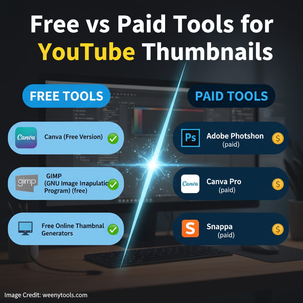 Free vs Paid Tools for YouTube Thumbnails
